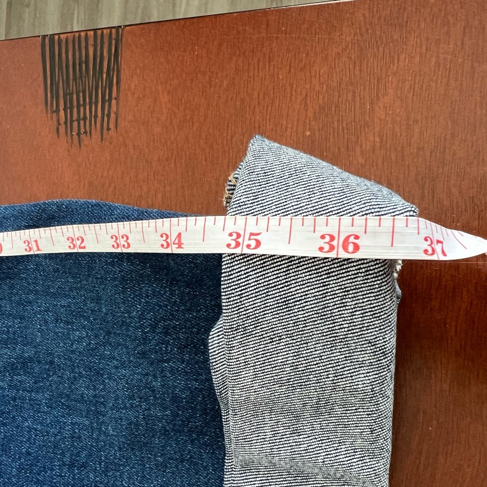 High Rise Blue Distressed Jeans - Picture 5 of 7